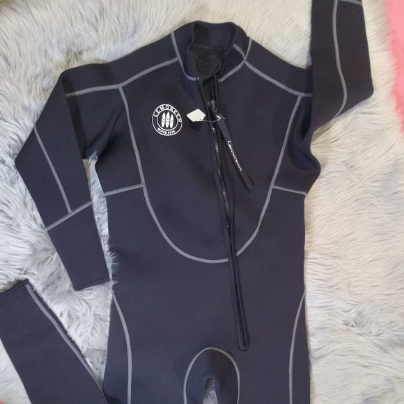 LEMORECN MEN'S FRONT ZIPPER WETSUIT 3MM NEOPRENE SNORKELING FULL BODY SUIT. - Picture 3 of 6